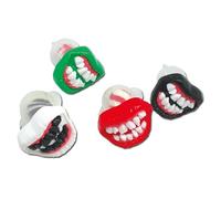 Scary Bit Lollipops 12 x 15 g Counter Display, Ugly Mouth Lollipops with Bit Motifs