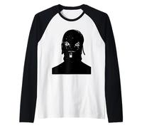 Scary Bloody Gimp Stare Punk Rocker Raglan Baseball Tee