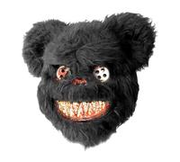 Scary - Bloody Plush Bunny Head With Random Eyes And Teeth | Horror Masquerade Cosplay Prop | Creepy Costume For Adults Kids Party Decoration Performance Pranks