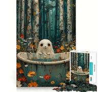 Scary Bohoo Ghost Bathtube 1000 Pieces Jigsaws Adults Puzzles Gifts Logic Ability Toy Slow Enjoy Accurate Cut Stylish Gift (38x26cm)