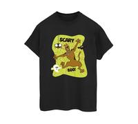 Scary Boo! Cotton Boyfriend T-Shirt Scooby Doo Black 4XL