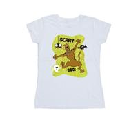 Scary Boo! Cotton T-Shirt Scooby Doo White S