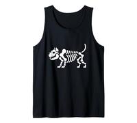 Scary Bulldog Skeleton Dog Halloween Theme Tank Top