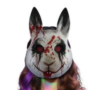 Scary Bunny - Bloody Rabbit | Halloween Costume Props | Creepy Animal Head Masque For Adults, Horror Themed Cosplay And Masquerade Parties, A Spooky Dress Up Accessory For Haunted Houses.