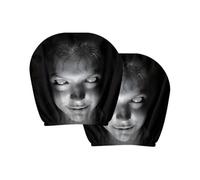 Scary Car Headrest Covers, 2 Pieces, 24x23cm,Ghost Face Seat Headrest Cover