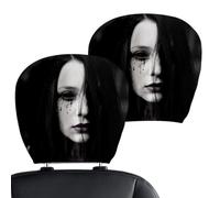Scary Car Headrest Covers Ghost Face Universal Stretchy