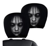 Scary Car Headrest Covers Ghost Face Universal Stretchy Cover