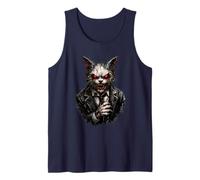 Scary Cat Demon Suit Horror Red Eyes Undead Nightmare Tank Top