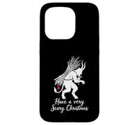 Scary Christmas Krampus Horror Holiday Graphic Top Case for iPhone 15 Pro