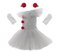Scary Clown Costume for Kids Girls, Dress Up Tutu Dress, Halloween Clown Costume For Girls, for School Performances Festival Halloween Christmas Carnival