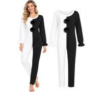 Scary Clown Costume for Women Killer Horror Clown Halloween Pajamas Onesie | Creepy Terrifying Cosplay Jumpsuit One Piece Bodysuit Comfy Sexy Bodycon Long Sleeve Sleepwear Loungewear for Halloween Party