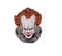 Scary Clown Face Patch - Large Creepy Circus Clown with Red Nose, White Face Embroidered Patch - 7.8”x6.05” Iron-On/Sew-On DIY Craft for Backpacks, Hats, Jackets - We All Float Down Here Scary Badgex