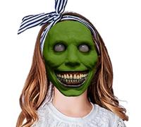 Scary Cosplay Masque - Grinning Evil Spirit, Latex Zombie Terror Mask | Breathable Mold, Distorted Fiendish Look Ultimate Creepy Prop Haunted Houses Parties Fright Attractions