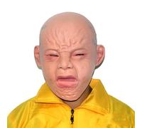 Scary Cry Baby Face Mask Releastic Human Masks Novelty Halloween Costume Party Latex Head Crying Baby Masks for Adults Headgear Props