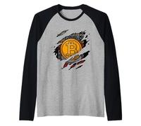 Scary Cryptocurrency Halloween Costume Billionaire Bitcoin Raglan Baseball Tee