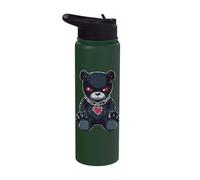 Scary Cute Teddy Bear Gothic Women Creepy Goth Teddy Bear Stainless Steel Insulated Water Bottle