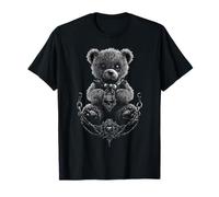 Scary Cute Teddy Bear Gothic Women Creepy Goth Teddy Bear T-Shirt