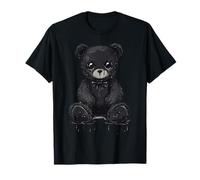 Scary Cute Teddy Bear Gothic Women Creepy Goth Teddy Bear T-Shirt