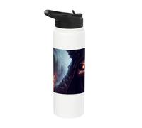 Scary Demon in fire Hell Stainless Steel Insulated Water Bottle