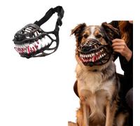 Scary Dog Muzzle for Halloween, Hell Hound Monster Muzzle, BlackB_31cm | Monster Dog Muzzle with Large Teeth, Adjustable Strap Dog Mouth Cover for Fancy Dress Party & Photo Shoots