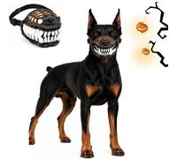 Scary Dog Muzzle, Monster Teeth Design Funny Halloween Pet Costume | Funny Scary Monster Dog Muzzle With Vivid Teeth, Natural Latex Build For Halloween And Pet Party Dressing, Terror Dog Teeth