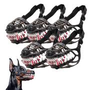 Scary Dog Muzzle with Teeth for Large Dogs, Halloween Monster Dog Muzzle with Adjustable Straps, Adjustable lifelike Ferocious Hell Hound Muzzles natural latex scary dogs muzzles with teeth (5PCS)