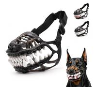 Scary Dog Muzzle with Teeth Halloween Costume，Style A：XL | Hell Hound Monster Dog Muzzle for Halloween Parties, Dog Cosplay and Pet Photo Shoots, Adjustable Straps,Comfortable Fit