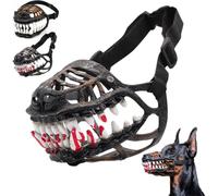 Scary Dog Muzzle with Teeth, Halloween Dog Costume, Halloween Creepy Dog, Werewolf Dog Muzzle, Hilarious Dog Muzzles, Adjustable Dog Muzzles for Small Medium Large Dogs，A：M