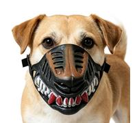 Scary Dog Muzzle with Teeth Halloween Puppy Costume Latex Mouth Guard Face