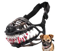 Scary Dog Muzzle with Teeth - Halloween Puppy Face Cover Mouth Guard