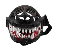 Scary Dog Muzzle with Teeth - Reusable Latex Puppy Face Cover Mouth Guard