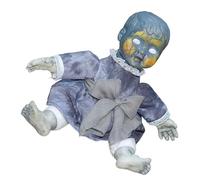 Scary Doll Figure With Illuminated Face And Frightening Sound Effect Scary Sitting Doll Decorations Sounds