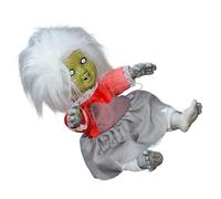 Scary Doll Figure With Illuminated Face And Frightening Sound Effect Scary Sitting Doll Horror Decorations Sitting Ghosty