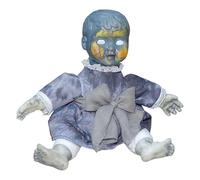 Scary Doll Figure With Illuminated Face And Frightening Sound Effect Scary Sitting Doll Horror Decorations Sitting Ghosty