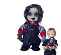 Scary Doll - Scary Haunted Doll, Scary Halloween Doll, Scary Haunted Doll, Luminous Eyes, Scary Decoration Doll, Noise-Activated Scary Sounds, Scary Motion Doll