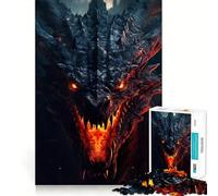 Scary Dragon Jigsaw Puzzles for Adults 1000 Pieces Clear Logic Toy Quiet Hobby Perfect Cut Stylish Gift (50x75cm)