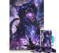 Scary Dreaming Cat 1000 Piece Jigsaw Puzzles for Adults Improve Memory Anxiety Relief Sharp Edge Wall Art Decor (38x52cm)