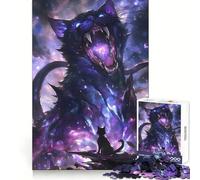Scary Dreaming Cat 1000 Piece Jigsaw Puzzles for Teenagers Mind Challenge Toy Quiet Hobby Precise Cut Seasonal Gift (50x75cm)