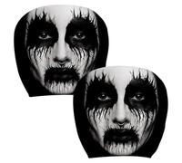 Scary Face Headrest Covers - Stretchy Funny Protector,Double-Sided Printing Car Headrest Covers | for Halloween Truck SUV Interior Travel Road Trip