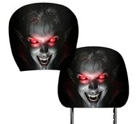 Scary Face Headrest Covers, Stretchy Funny Protector | Double-Sided Printing Headrest Cover for Car,for Halloween Truck SUV Interior Travel Road Trip