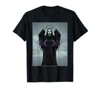 Scary Face Heart Hands Poster Horror Ghost Retro Halloween T-Shirt