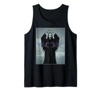Scary Face Heart Hands Poster Horror Ghost Retro Halloween Tank Top