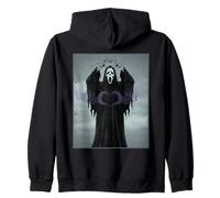 Scary Face Heart Hands Poster Horror Ghost Retro Halloween Zip Hoodie