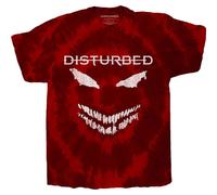 Scary Face Tie Dye T-Shirt Disturbed Red XL