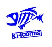 Scary Fish Bone Pattern Car Sticker Personality Motorcycle Body Bumper Windshield Vinyl Decal Fashion Creative Appearance Decorative Accessories(Blue,40cmx31.4cm)