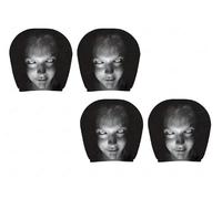 Scary Ghost Headrest Covers for Cars, Stretchy Headrest Protector (4pcs-Style A)