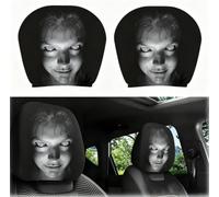 Scary Ghost Headrest Covers for Cars, Stretchy Headrest Protector (Style A)
