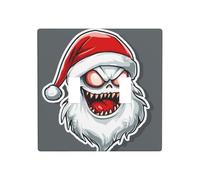 Scary Ghost in A Santa Hat Double Gang Toggle Light Cover Wall Plate Switch Decor Standard Size - 11.4x11.4cm