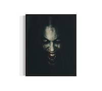 Scary Ghost Unframed Poster Art Print, Halloween Scary Vintage Wall Art Decor Spooky Painting Decoration for Horror Prints, Gothic Posters (Scary Ghost, 20"L x 16"W, Unframed)