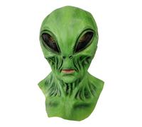 Scary - Green Halloween Alien , Creative Full Face with Big Eyes | Haunted House Props, Horror Cosplay Costume, Face Cover for Adults for Stage Performances, Halloween